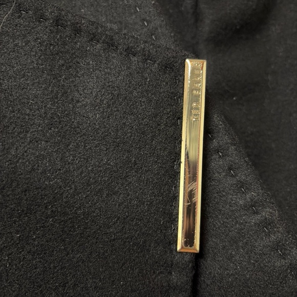 Ted Baker Women Keyla Short Wrap Coat Size 4 US L Black Wool Cashmere Belted - Picture 7 of 8